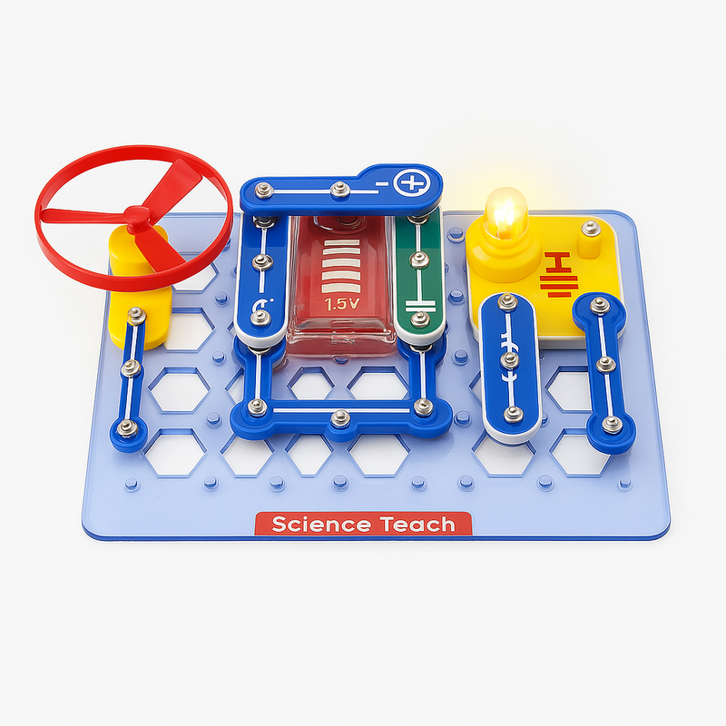 Kit de Circuitos Elétricos Educativo STEM – 112 Peças | Brinquedo Infantil Inteligente